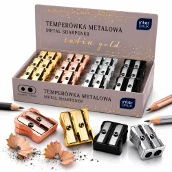 Temperówka Podwójna Metalowa Satin Gold Interdruk