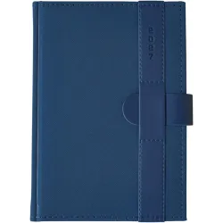 KALENDARZ A5D DZIENNY PASEK DENIM GRANAT E389 + PASEK PORCELLANA GRANAT B041
