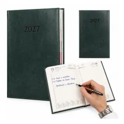 Kalendarz 2027 Agenda A4 Dzienny Zielony 1649