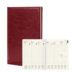 Kalendarz 2027 Agenda B5 Tygodniowy Bordo 2578