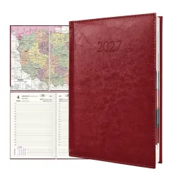 Kalendarz 2027 PLANER PREMIUM A5 Dzienny Bordo 2776

