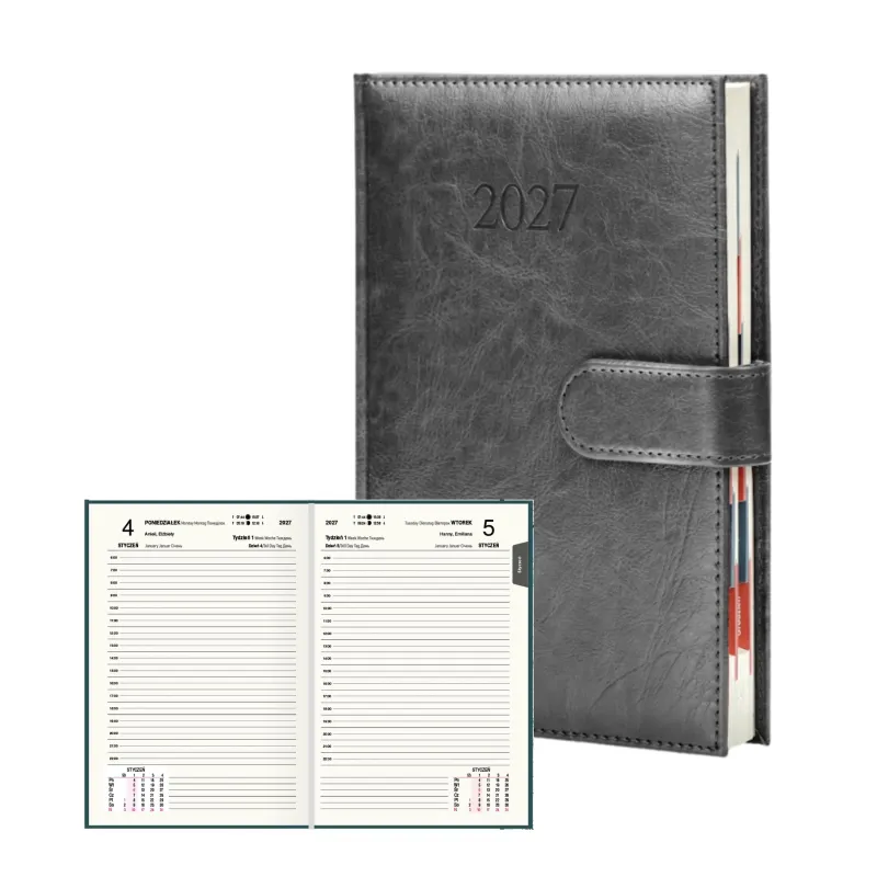 Kalendarz 2027 Business Premium A5 Dzienny Czarny 2868