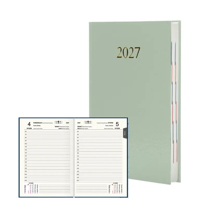Kalendarz 2027 Ekonomiczny A5 Dzienny Mietowy 2646/PLANER