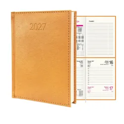 Kalendarz 2027 Figaro A6 Dzienny Pomaranczowy 2950