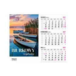 Kalendarz 2027 Biurkowy Pionowy Trójdzielny A5 3155