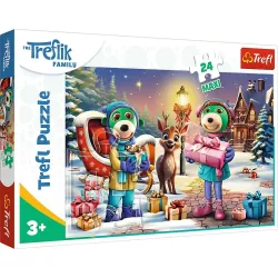 PUZZLE 24MAXI - ZIMOWY CZAS Z TREFLIKAMI 14360