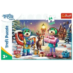 PUZZLE 24MAXI - ZIMOWY CZAS Z TREFLIKAMI 14360