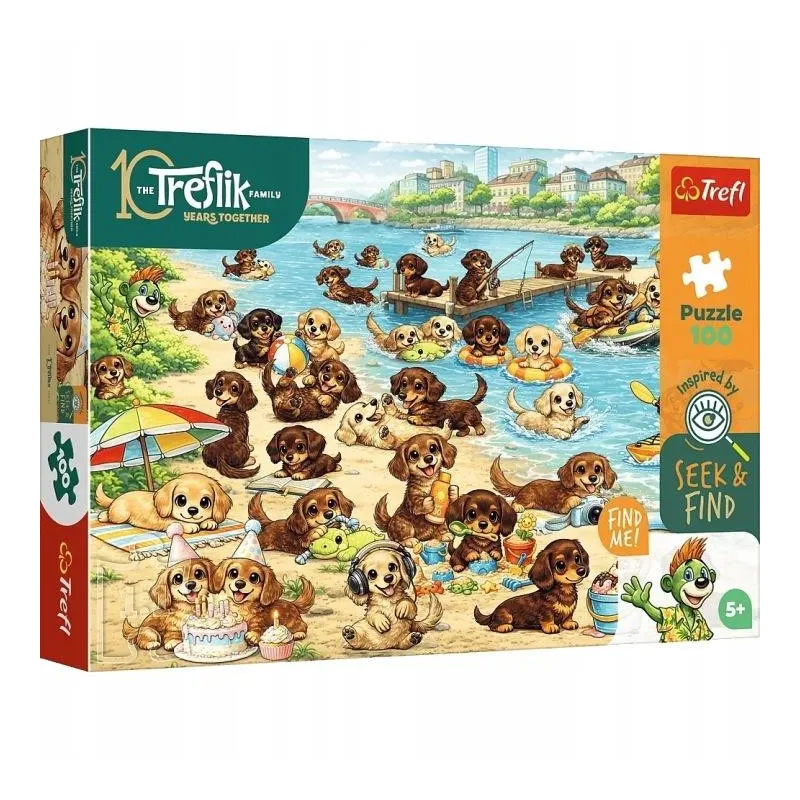 Puzzle - 100 Jamniki i Trefliki Rodzina Treflików FSC Mix
