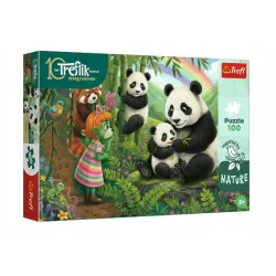 PUZZLE  - 100 - Pandy  Rodzina Treflików FSC Mix 16595