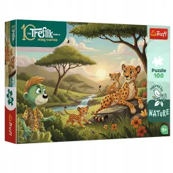 PUZZLE 100  - Gepardy Rodzina Treflików FSC Mix 16592