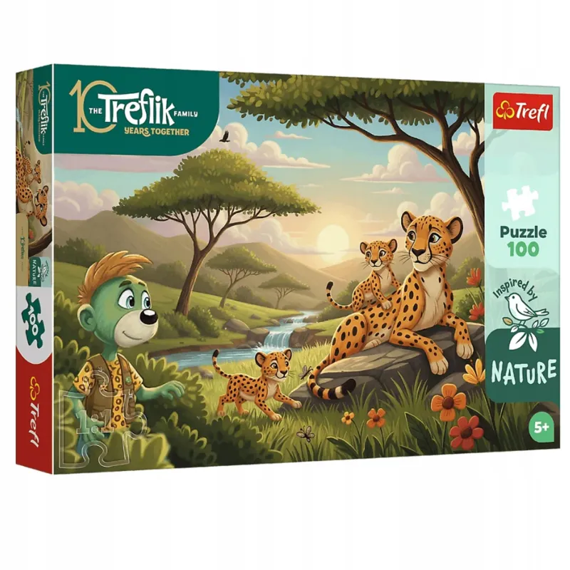 PUZZLE 100  - Gepardy Rodzina Treflików FSC Mix 16592