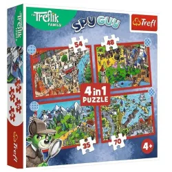 Puzzle 4w1 - Podróże Treflików, Rodzina Treflików
34675