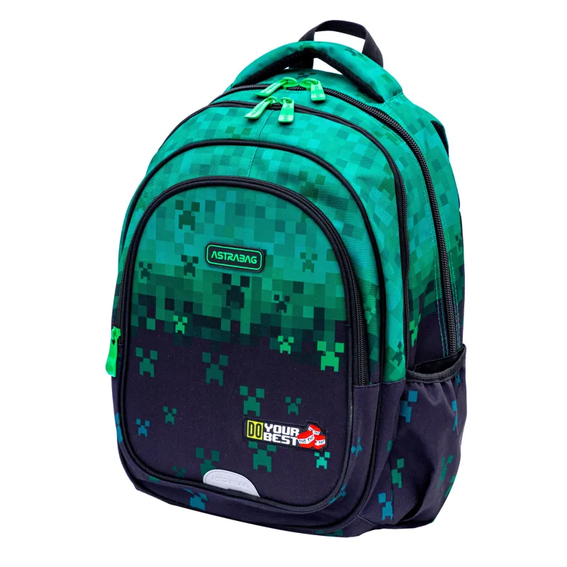 Plecak Chłopięcy 3-komorowy Zielony AB330 DO YOUR BEST Astrabag