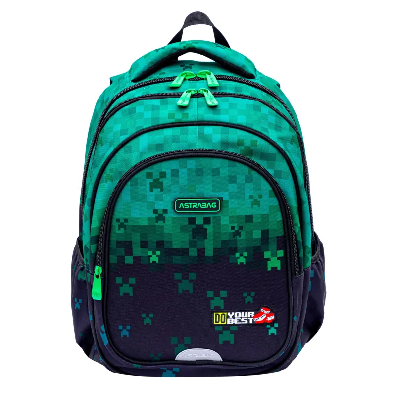 Plecak Chłopięcy 3-komorowy Zielony AB330 DO YOUR BEST Astrabag