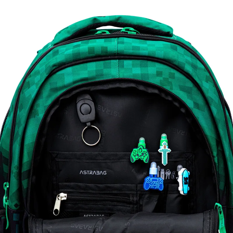 Plecak Chłopięcy 3-komorowy Zielony AB330 DO YOUR BEST Astrabag