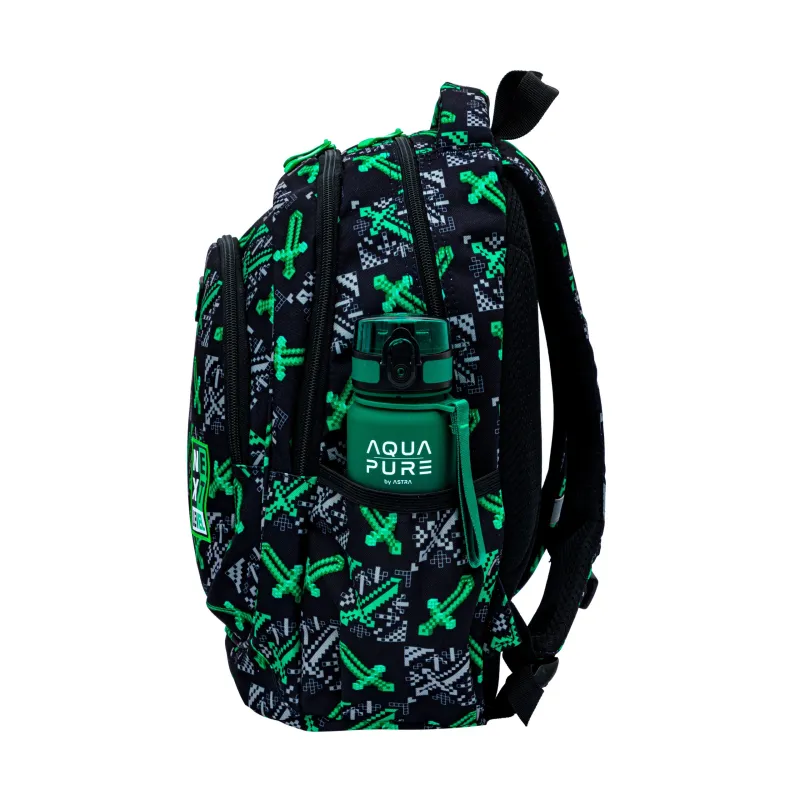 Plecak Chłopięcy 3-komorowy Czarny AB300 GAME ON Astrabag