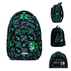 Plecak Chłopięcy 3-komorowy Czarny AB300 GAME ON Astrabag