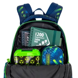 Plecak Chłopięcy 3-komorowy Niebieski AB330 FOOTBALL Astrabag