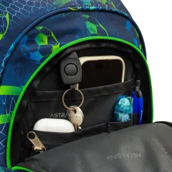 Plecak Chłopięcy 3-komorowy Niebieski AB330 FOOTBALL Astrabag