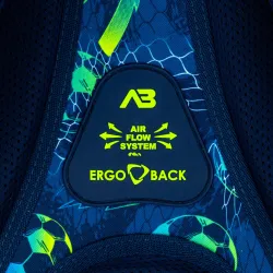 Plecak Chłopięcy 3-komorowy Niebieski AB330 FOOTBALL Astrabag