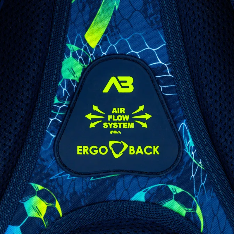 Plecak Chłopięcy 3-komorowy Niebieski AB330 FOOTBALL Astrabag
