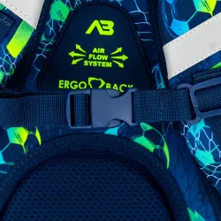 Plecak Chłopięcy 3-komorowy Niebieski AB330 FOOTBALL Astrabag