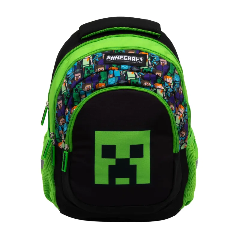 Plecak Chłopięcy 3-komorowy Zielony AB330 Minecraft Astrabag
