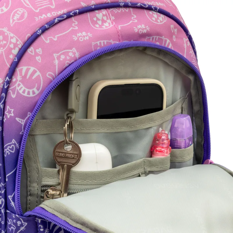 Plecak Dziewczęcy 3-komorowy Różowy AB330 KITTY Astrabag