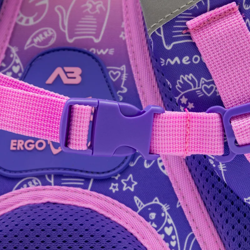 Plecak Dziewczęcy 3-komorowy Różowy AB330 KITTY Astrabag