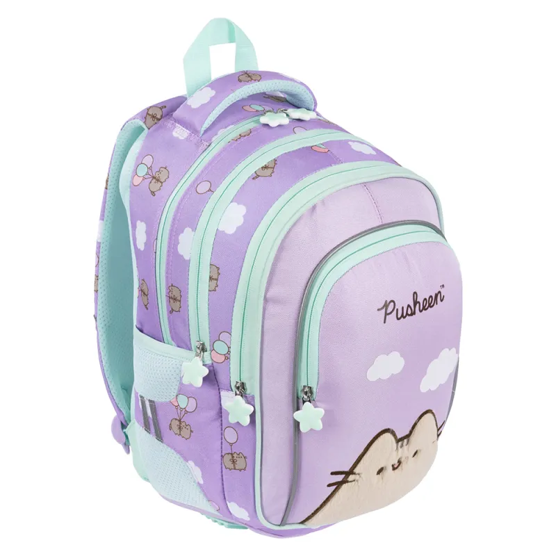 Plecak Szkolny Dziewczęcy 4-komorowy St. Right Fioletowy PUSHEEN VIOLET