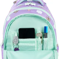 Plecak Szkolny Dziewczęcy 4-komorowy St. Right Fioletowy PUSHEEN VIOLET