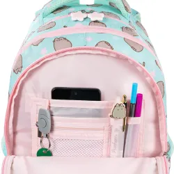 Plecak Szkolny Dziewczęcy 4-komorowy St. Right Miętowy PUSHEEN MINT