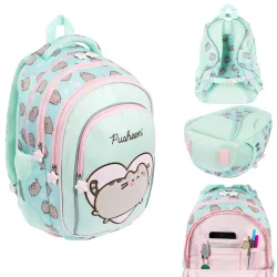 Plecak Szkolny Dziewczęcy 4-komorowy St. Right Miętowy PUSHEEN MINT