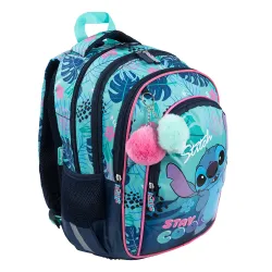 Plecak Szkolny Dziewczęcy 4-komorowy St. Right Niebieski STITCH STAY COOL