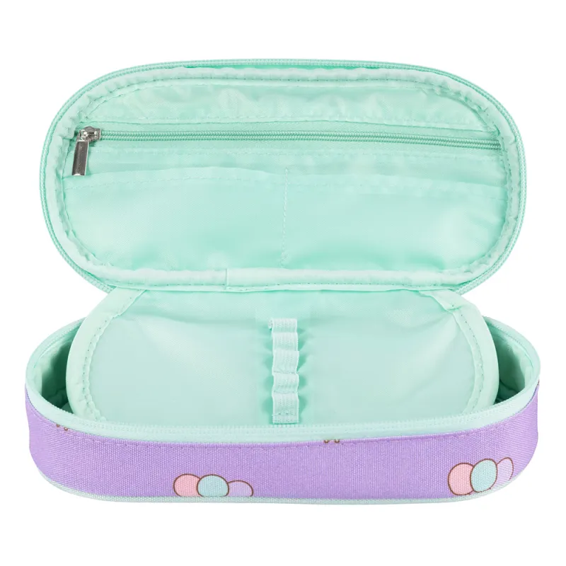 Dziewczęcy Piórnik Szkolny Usztywniany St.Right PUSHEEN VIOLET