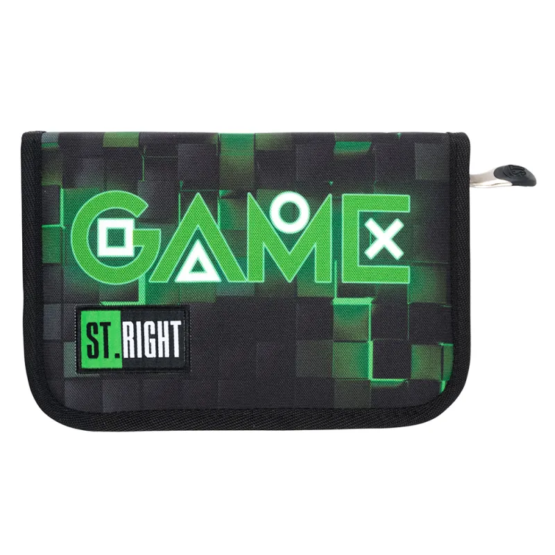 Piórnik Dwuklapowy bez Wyposażenia St. Right PC-03 GREEN GAME