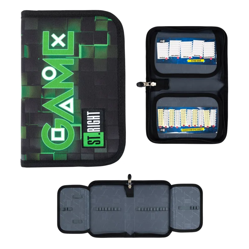 Piórnik Dwuklapowy bez Wyposażenia St. Right PC-03 GREEN GAME
