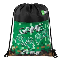 Worek na Obuwie Szkolne St. Right GAME ZONE Zielono-Brązowy
