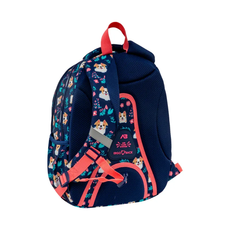 Plecak Szkolny Dziewczęcy 3-komorowy Astrabag Granatowy Dear Puppy