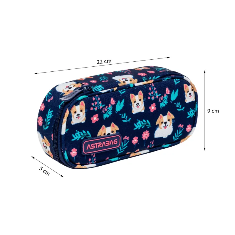 Dziewczęcy Piórnik Szkolny Usztywniany Astrabag DEAR PUPPY