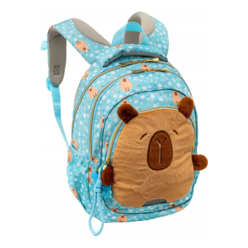 Plecak Szkolny Dziewczęcy 3-komorowy Astrabag Niebieski FLUFFY CAPY