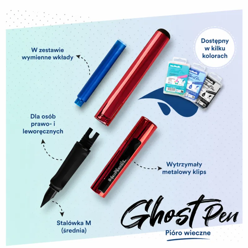 Pióro Wymazywalne McNeill Ghost Metallic Red