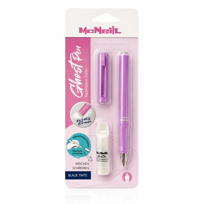Pióro Wymazywalne McNeill Ghost Pastel Pink + NAWILŻACZ DO PIÓRA