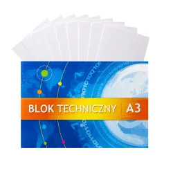 Blok Techniczny z Białymi Kartkami A3 10 Kartek 250 g Kreska
