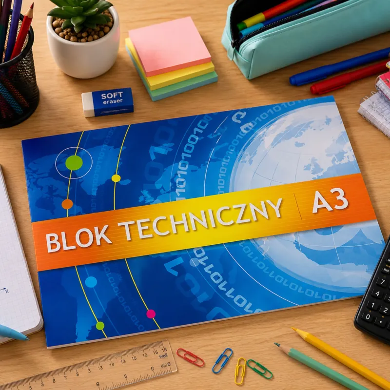 Blok Techniczny z Białymi Kartkami A3 10 Kartek 250 g Kreska