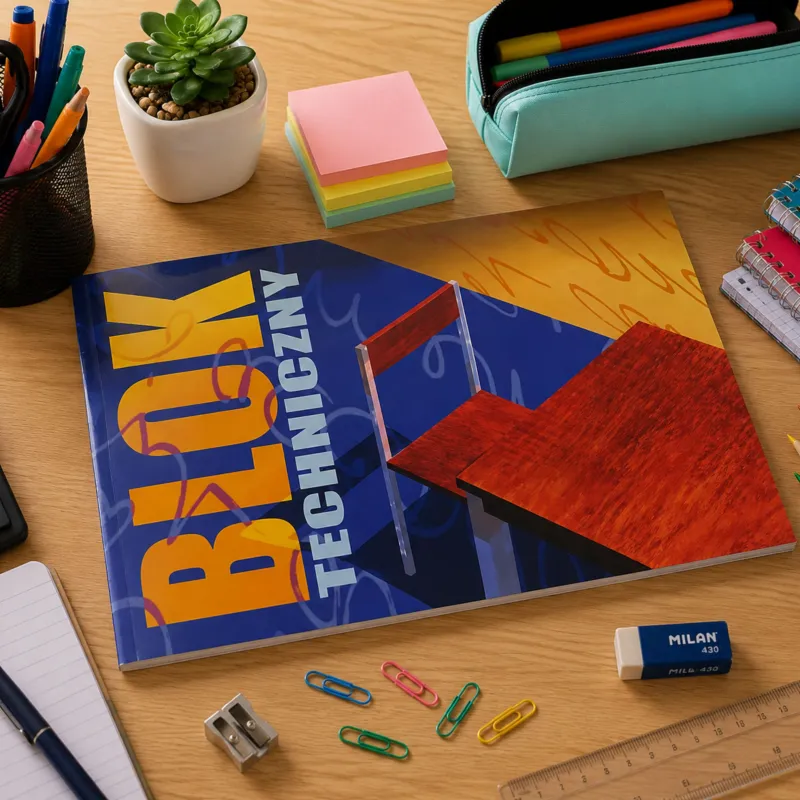 Blok Techniczny z Białymi Kartkami A3 10 Kartek 160 g Kreska