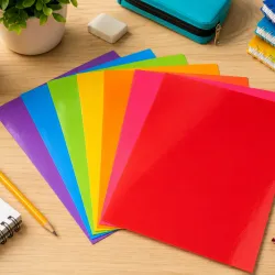 Zeszyt Papierów Kolorowych Samoprzylepnych A5 8 Kartek Kreska