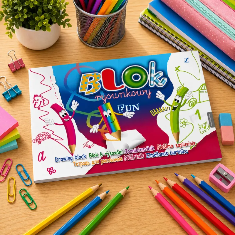 Blok Rysunkowy z Białymi Kartkami A4 20 Kartek 80 g Kreska
