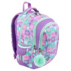 Plecak Szkolny 3-komorowy St. Right Różowy BP-26 CANDY HEARTS