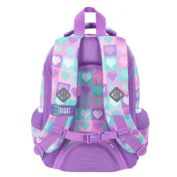 Plecak Szkolny 3-komorowy St. Right Różowy BP-26 CANDY HEARTS